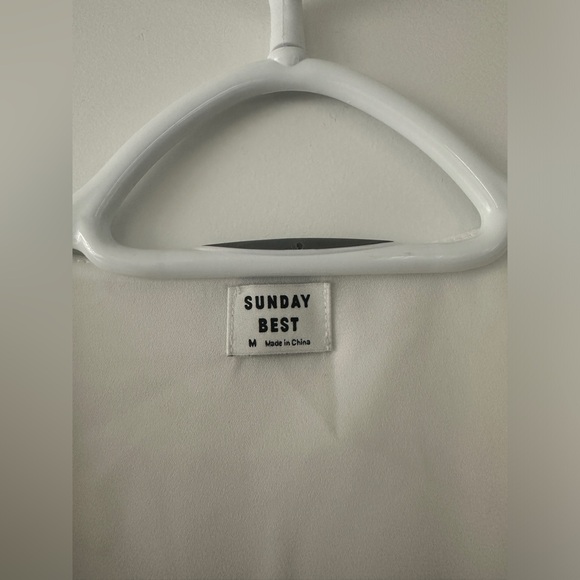 Aritzia Sunday Best White Crop Top - Picture 2 of 2